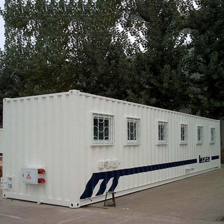 Casa contenedor de almacenamiento de oficina plegable de envío prefabricado de 40 pies 