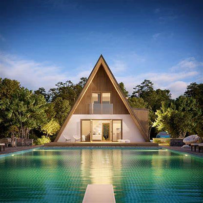 Villa Heat-insulated Modular Home Prefab Tiny Triangle House