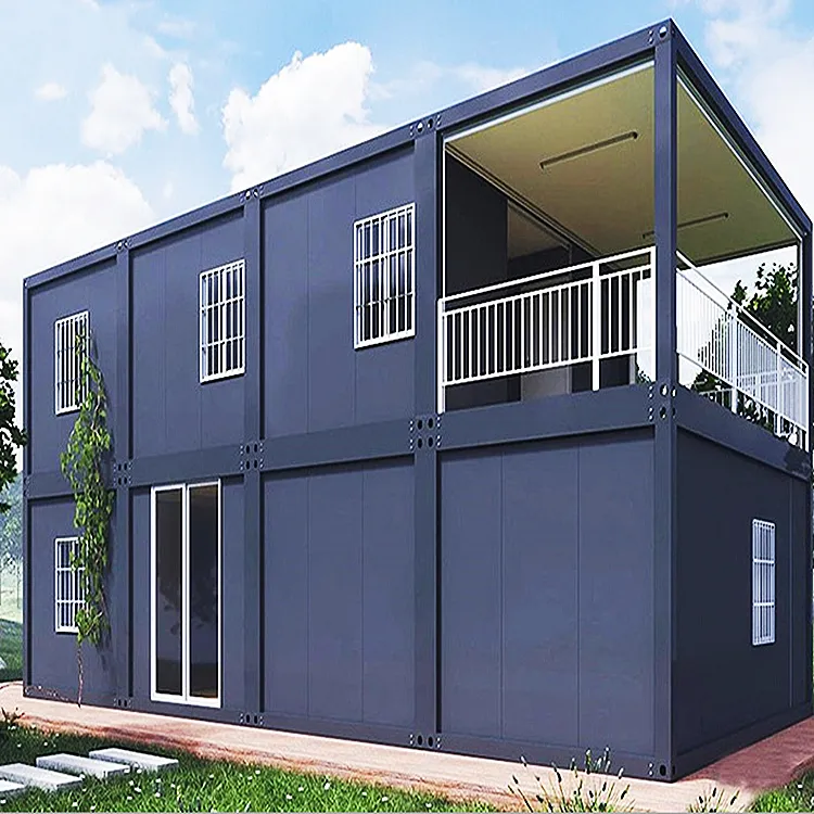 Casa modular prefabricada de contenedores de doble capa baja