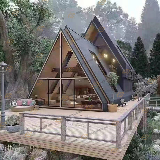 Modern Tiny Houses Prefab Kit Luxury Triangle A Frame House