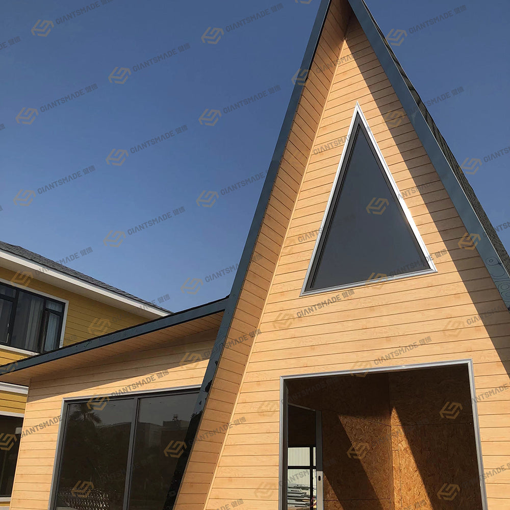 Kit prefabricado de casas pequeñas modernas, casa con estructura triangular de lujo