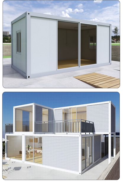 Flat Pack Modular Tiny Prefabricated Container Home Mobile Light Steel Prefab House Hotel Cottage Hut Apartment