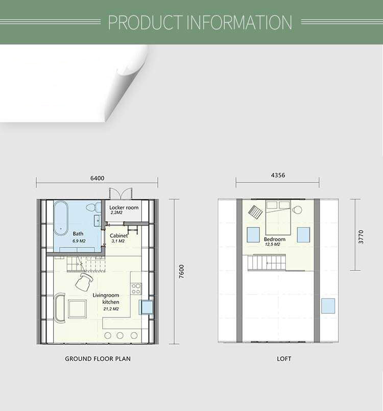 Prefab Light Steel Framing Small Resort Garden Studio A Frame Cabin House