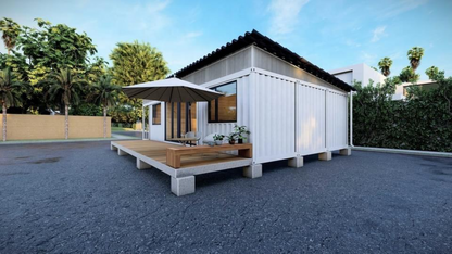 Casa contenedor 20 pies barra prefabricada modular al aire libre del contenedor de envío de 40 pies 