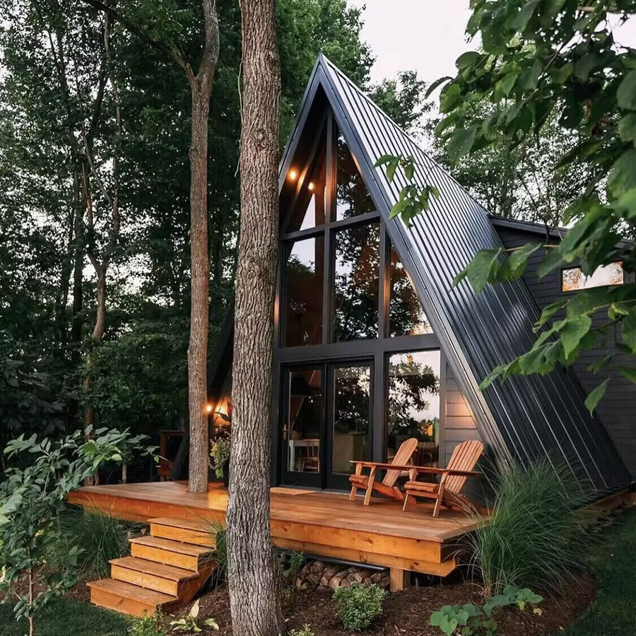 Luxury A-Frame Low-rise Villa Modular Home Prefab Tiny Triangle House ...