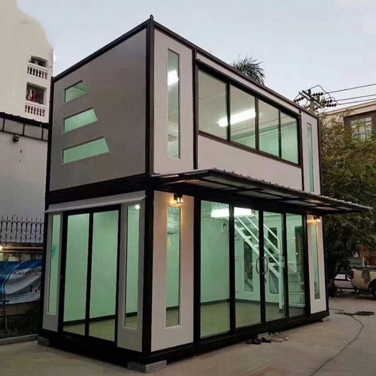 Flat Pack Modular Tiny Prefabricated Container Home Mobile Light Steel Prefab House Hotel Cottage Hut Apartment