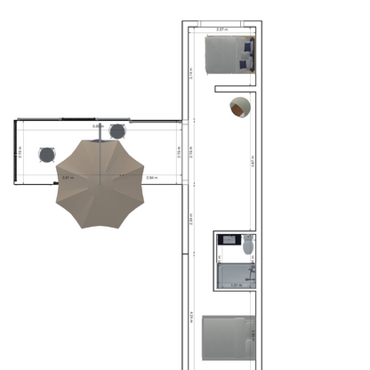 3*40 pies, 3 dormitorios personalizados, puerta de garaje de cristal de lujo, terraza, B&amp;B, Hotel, casas prefabricadas diy 