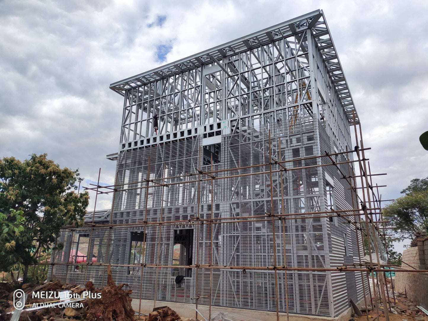 Casa de chalet de acero ligero Casas prefabricadas con marco de acero ligero de lujo 