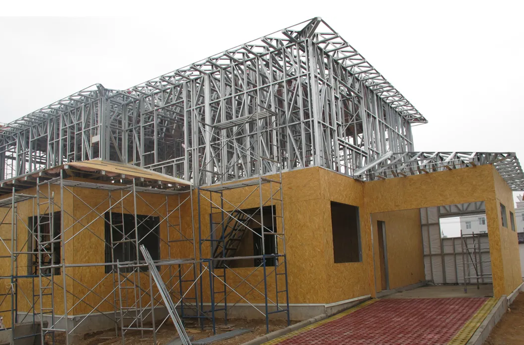 Casa de chalet de acero ligero Casas prefabricadas con marco de acero ligero de lujo 