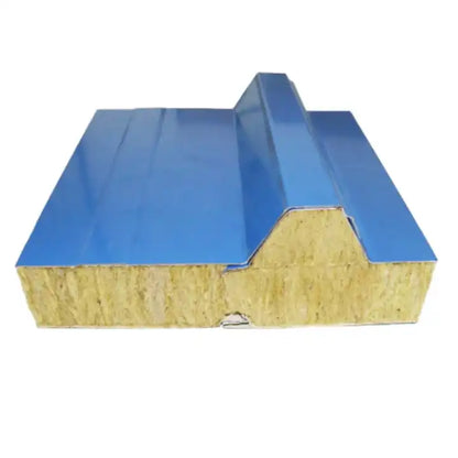 50mm 75mm 100mm heat preservation sound insulation rock wool sandwich panel