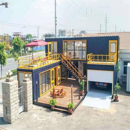 Habitación de lujo estilo contenedor al aire libre 