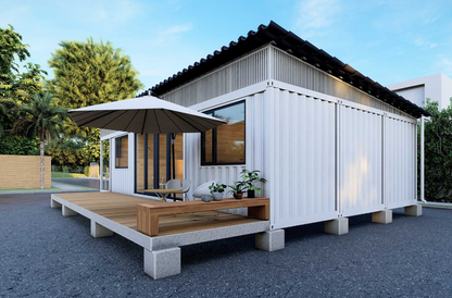 Corrugated flat pack containers house prefabricated home