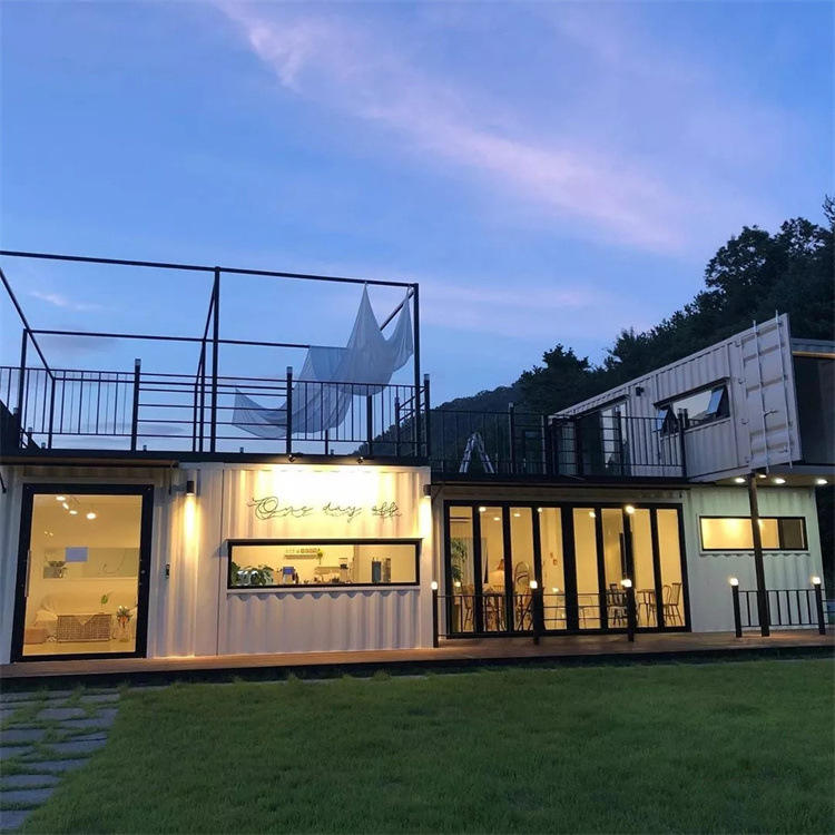 Prefabricated modular modern light steel container multi-room box house