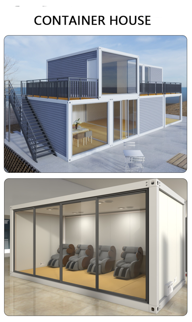 Flat Pack Modular Tiny Prefabricated Container Home Mobile Light Steel Prefab House Hotel Cottage Hut Apartment