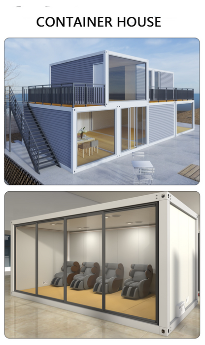 Flat Pack Modular Tiny Prefabricated Container Home Mobile Light Steel Prefab House Hotel Cottage Hut Apartment