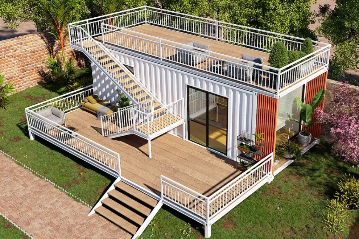 Prefabricated Home Luxury Villa Two Story Flat Pack Modular Container