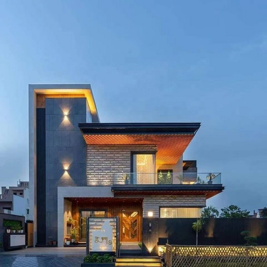 Modern Design Light Steel Frame Prefabricated House Two Storey Luxury Prefab House Villa