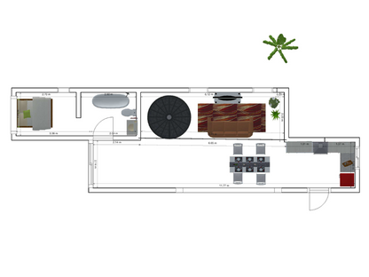 3*40ft Customized 3 bedrooms Luxury glass garage door terrace B&B Hotel diy prefab houses