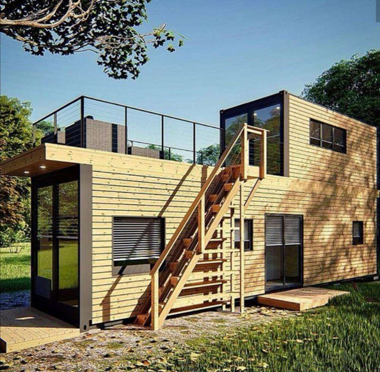 China luxury prefab container house two-story customization low cost