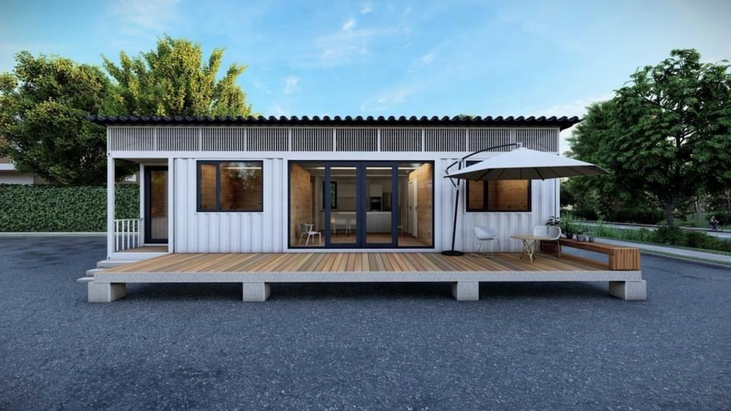 Casa contenedor 20 pies barra prefabricada modular al aire libre del contenedor de envío de 40 pies 