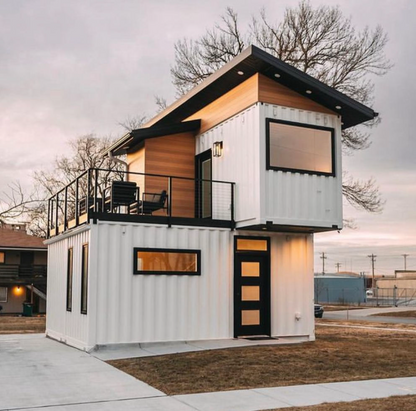 Diseño personalizado Estructura de acero de 2 pisos Edificios prefabricados Casa contenedor de lujo moderna 