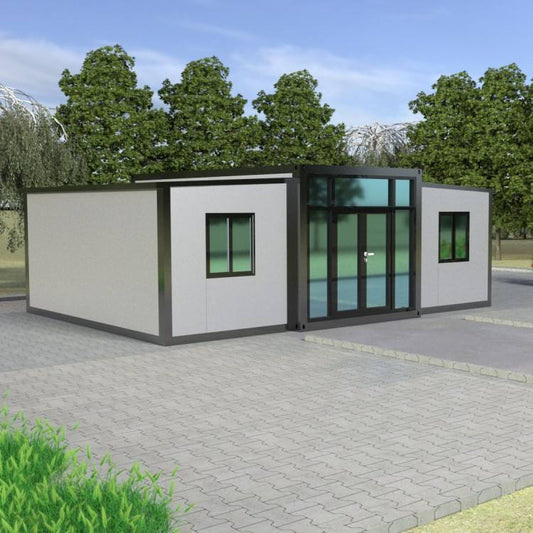 High Quality Accommodation Folding Prefabricated Homes Folding & Double Wings Prefab House