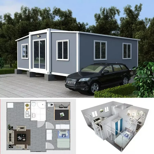 Folding & Double Wings Light Steel Structure Container Homes Modular Prefab Houses