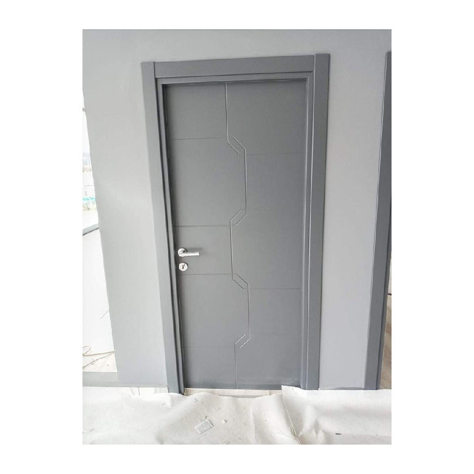 Puerta interior de madera para casa, puerta de melamina de alta calidad para interiores, puerta de panel de madera de PVC MDF, opciones de tamaño de color personalizadas de madera 