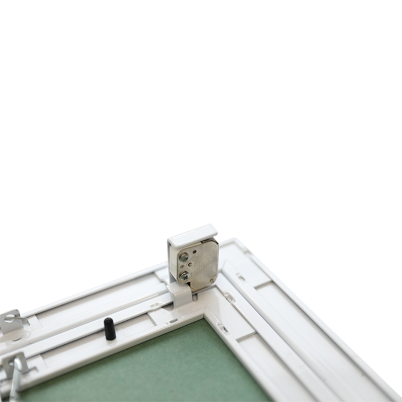 Puerta de acceso de yeso con marco de aluminio y placa de yeso