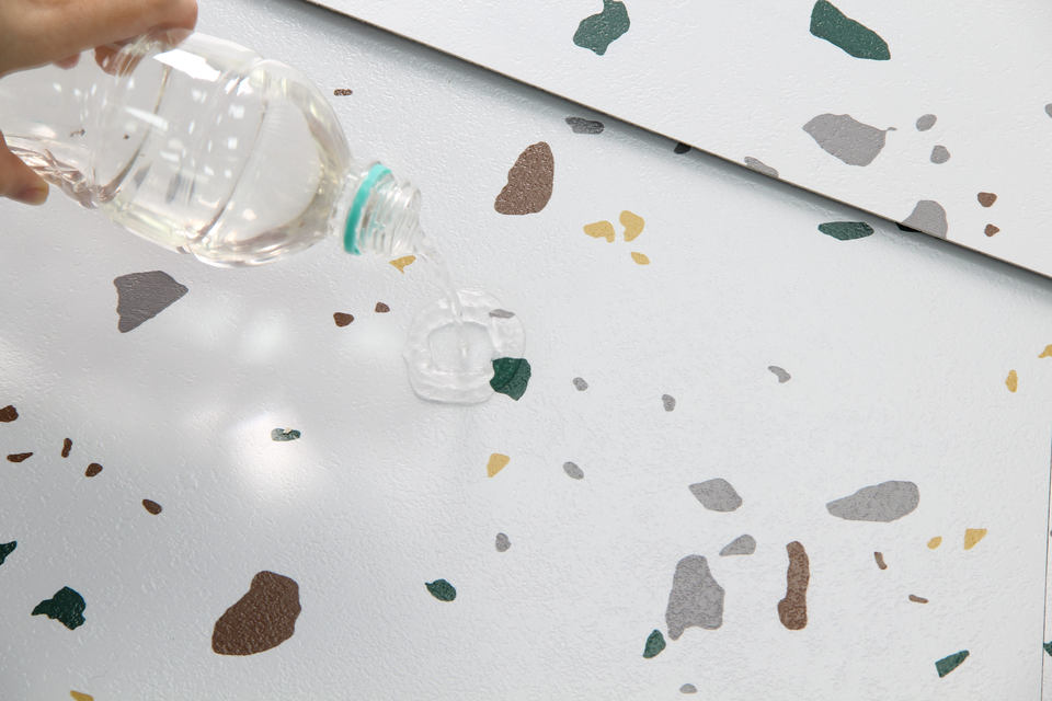 Водонепроницаемый каменный мраморный вид виниловая напольная плитка самоклеющееся пластиковое напольное покрытие 