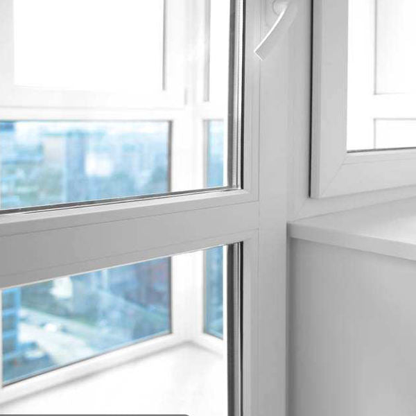 Ventana corrediza de vidrio de PVC, ventanas blancas de uPVC, ventana de plástico para construcción 