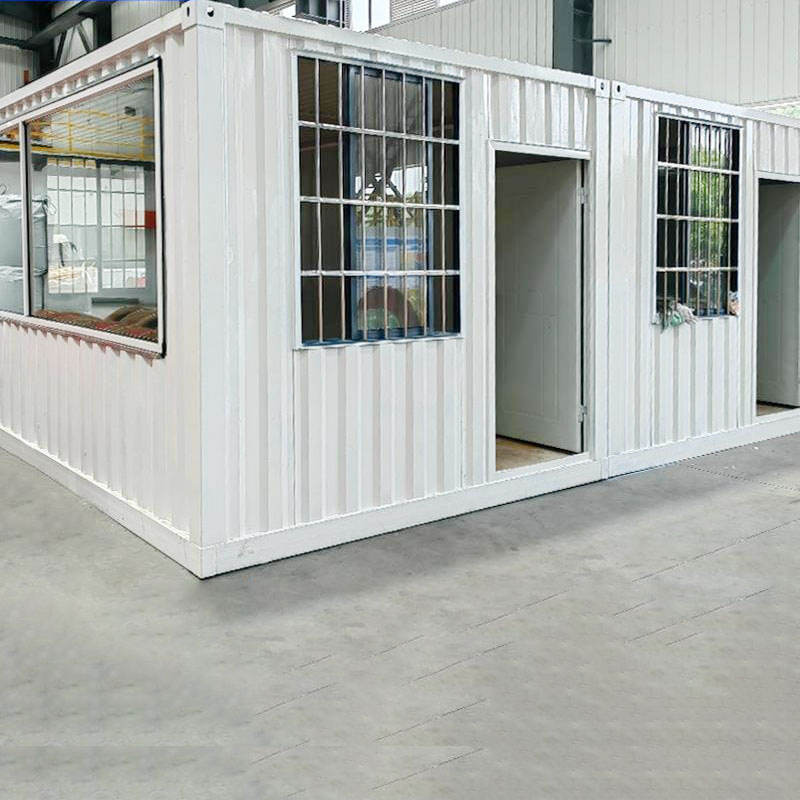 Portable collapsible quick-fit steel prefabricated container housing