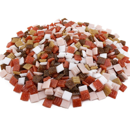 Colorful micro square hot melt vitreous bulk art craft glass pieces tile mosaic diy