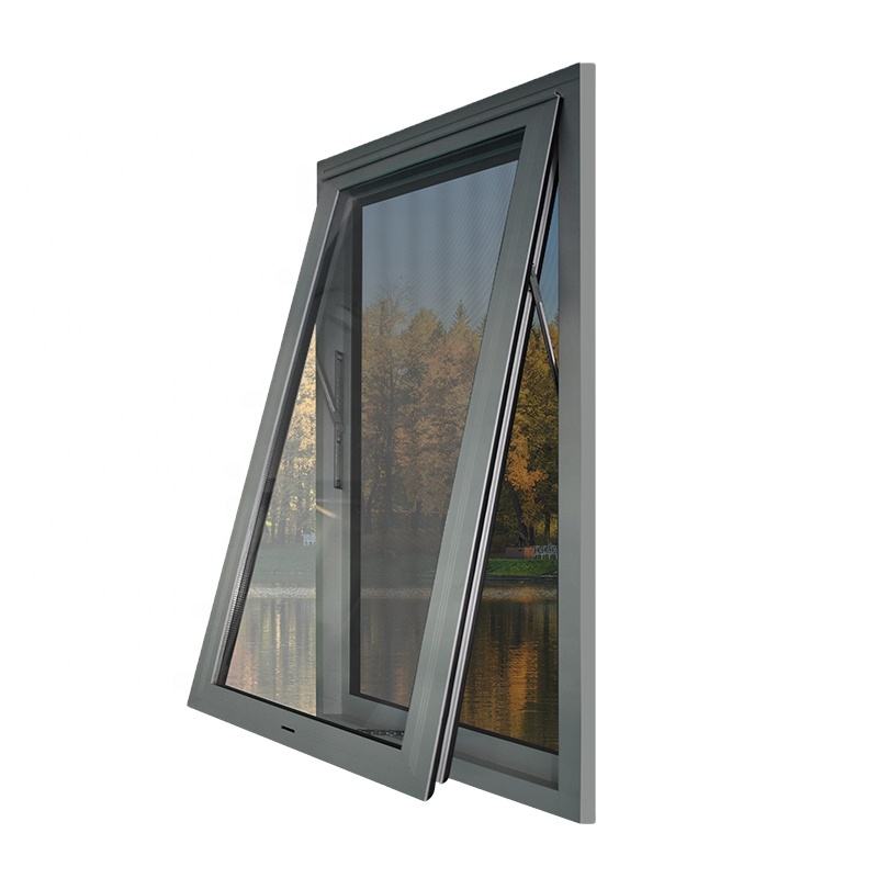 Manija de ventana de aluminio con doble acristalamiento, toldo, manija de ventana, ventana giratoria 