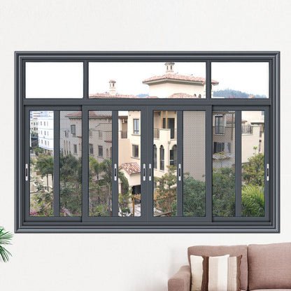 Customized Aluminum Sliding Window Impact Resistant Hurricane Windows And Doors Sliding Glass Windows For Home