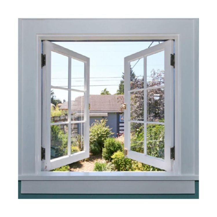 Modern Design French Casement Windows Tempered Glass Casement Aluminum Windows