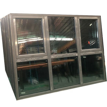 Precio barato ventanas abatibles nigeria ventana abatible de doble acristalamiento piezas de ventana abatible 