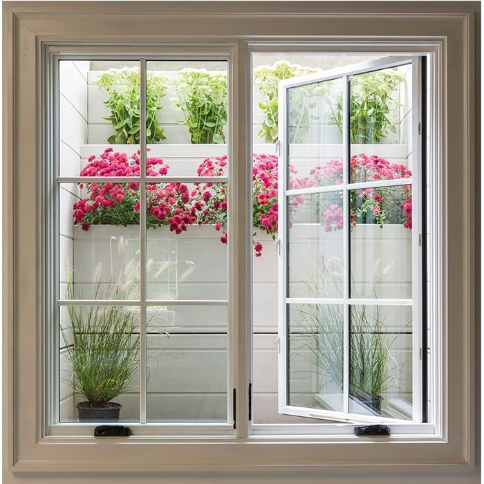 Steel aluminium cheap french casement storm windows open inside casement window push and pull swing windows