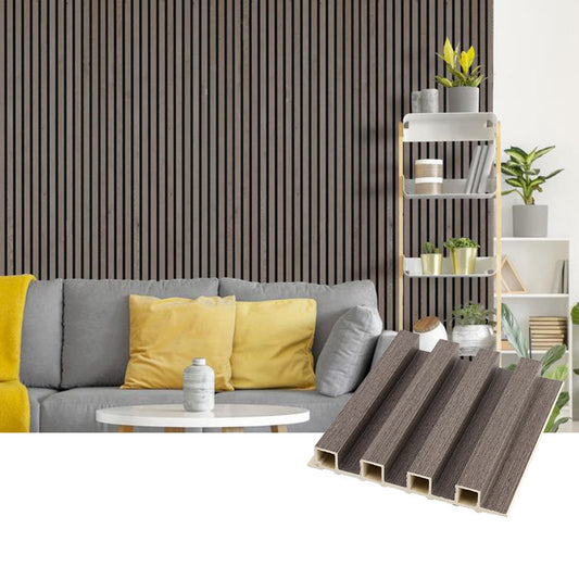 Factory Indoor Decor Wood Plastic Composite PVC Coating Cladding Fluted Wall Board WPC Interior Wall Panel