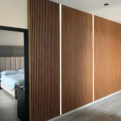 Cheap Price Hollow Wall Panel Interior Decoration Wood Wall Panels Design Indoor Interior Laminated Wpc Slat Fluted Wall Panel