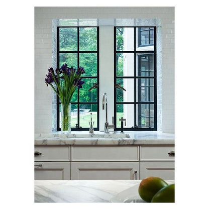 Steel aluminium cheap french casement storm windows open inside casement window push and pull swing windows