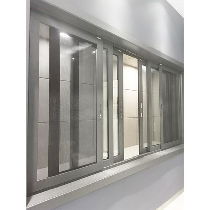 Ventana corrediza con rotura de puente térmico Ventanas corredizas de vidrio de aluminio con doble acristalamiento