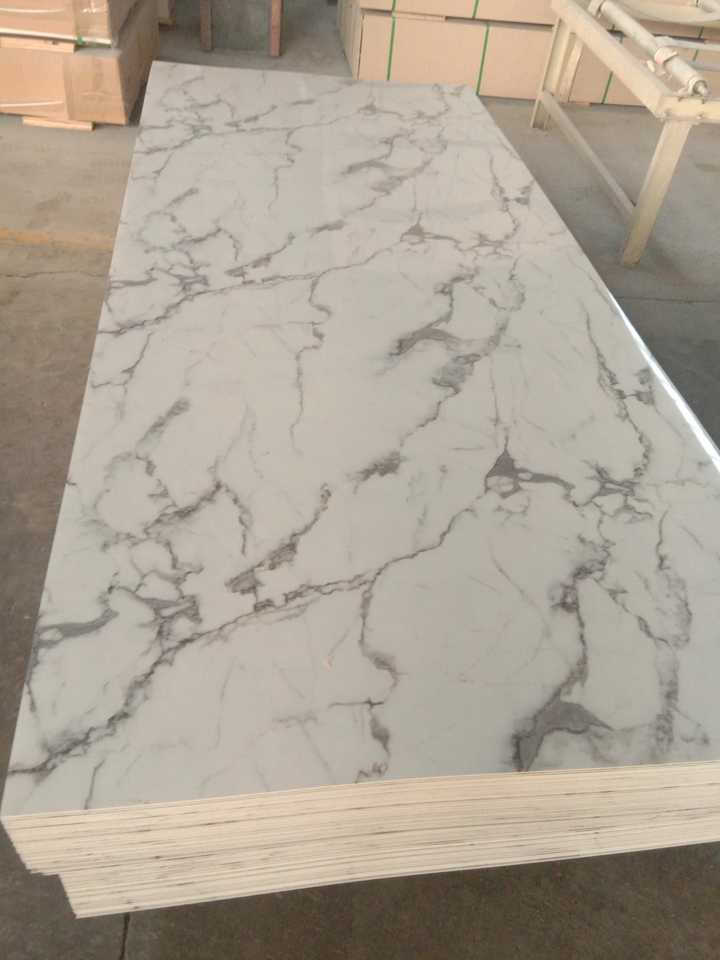 High glossy 1220x2440mm 3mm pvc wall panel / pvc marble uv sheet price ...