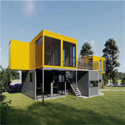 Outdoor custom-built temporary assembled container houses with movable panels