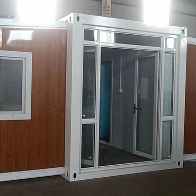 Portable movable container steel prefabricated house with two bedrooms and large space